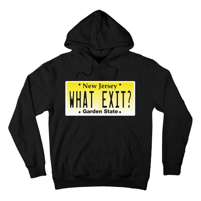 Funny Nj What Exit New Jersey Garden State Parkway Tall Hoodie