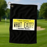 Funny Nj What Exit New Jersey Garden State Parkway Golf Towel