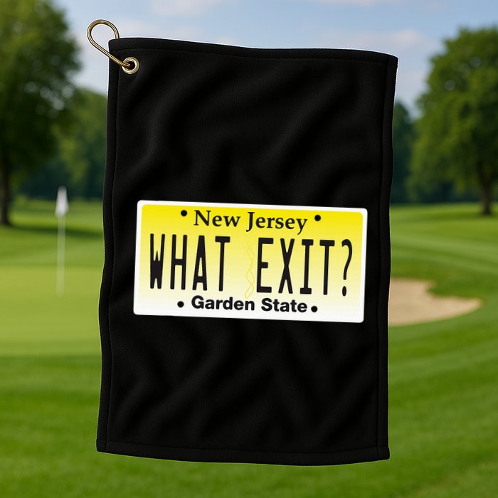 Funny Nj What Exit New Jersey Garden State Parkway Golf Towel