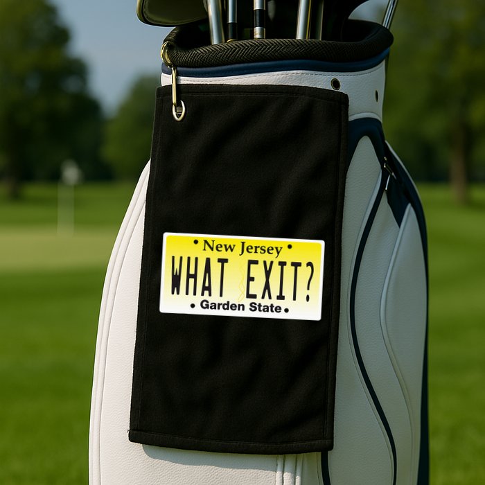 Funny Nj What Exit New Jersey Garden State Parkway Golf Towel