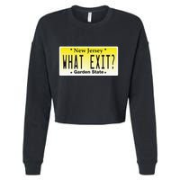 Funny Nj What Exit New Jersey Garden State Parkway Cropped Pullover Crew