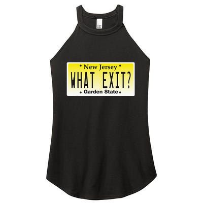 Funny Nj What Exit New Jersey Garden State Parkway Women's Perfect Tri Rocker Tank