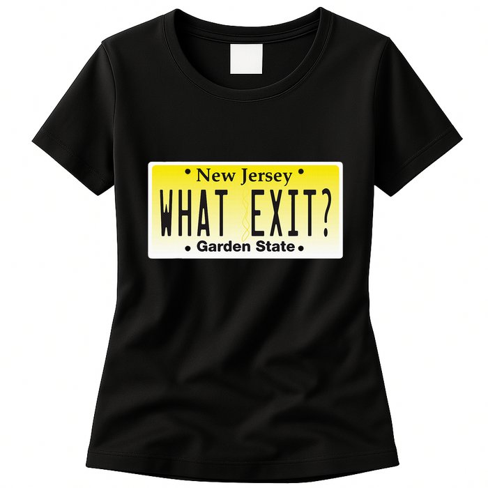Funny Nj What Exit New Jersey Garden State Parkway Womens T-Shirt