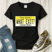 Funny Nj What Exit New Jersey Garden State Parkway Womens T-Shirt