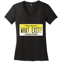 Funny Nj What Exit New Jersey Garden State Parkway Women's V-Neck T-Shirt