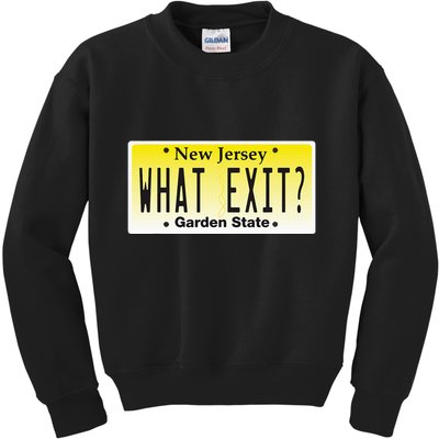Funny Nj What Exit New Jersey Garden State Parkway Kids Sweatshirt