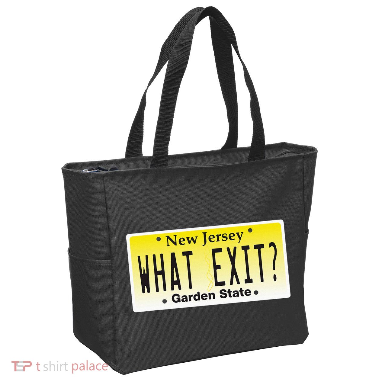 Funny Nj What Exit New Jersey Garden State Parkway Zip Tote Bag