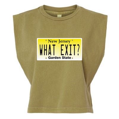 Funny Nj What Exit New Jersey Garden State Parkway Garment-Dyed Women's Muscle Tee