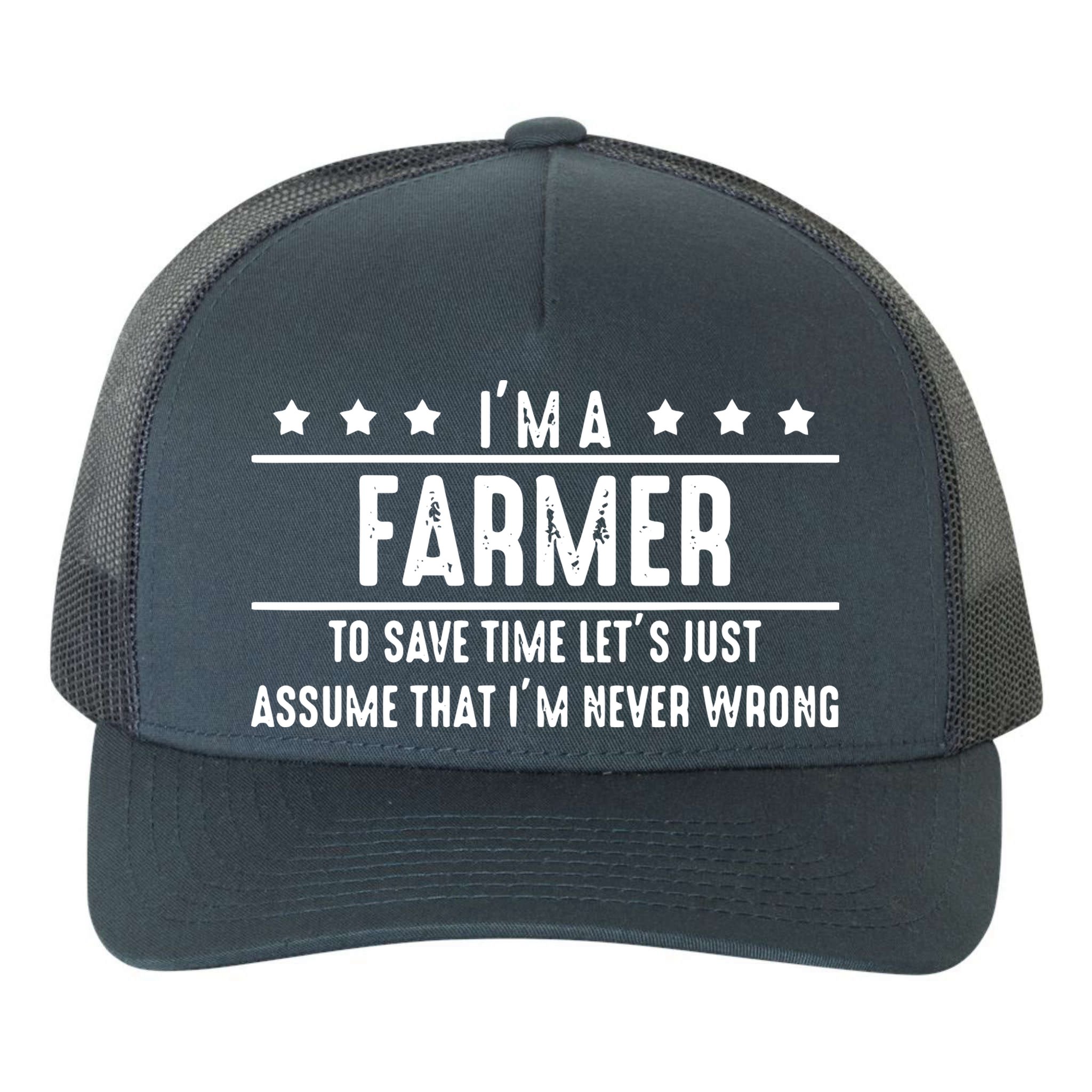 Farmer Never Wrong Farmer Shirts Gift For Farmer Yupoong Adult 5-Panel Trucker Hat