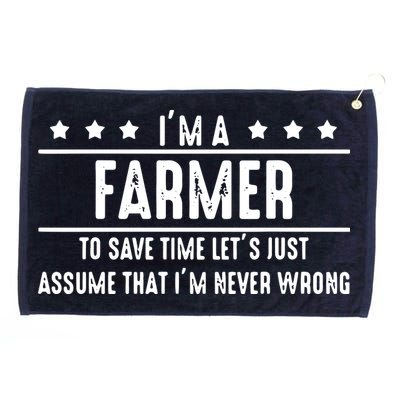 Farmer Never Wrong Farmer Shirts Gift For Farmer Grommeted Golf Towel