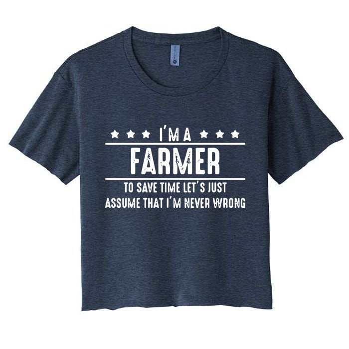 Farmer Never Wrong Farmer Shirts Gift For Farmer Women's Crop Top Tee