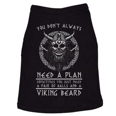 Funny Nordic Warrior Viking Beard Gift Viking Doggie Tank