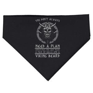 Funny Nordic Warrior Viking Beard Gift Viking USA-Made Doggie Bandana