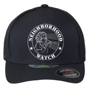 Funny Neighborhood Watch Flexfit Unipanel Trucker Cap