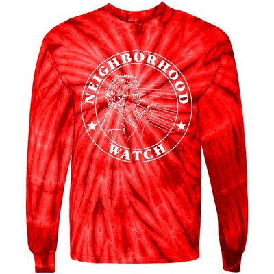 Funny Neighborhood Watch Tie-Dye Long Sleeve Shirt