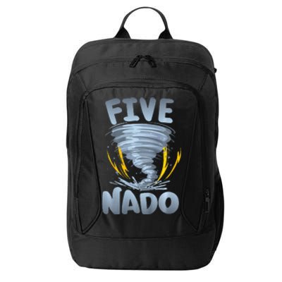 Five Nado Warning 5th Birthday Tornado Themed Birthday City Backpack