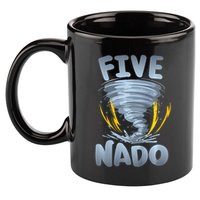 Five Nado Warning 5th Birthday Tornado Themed Birthday 11oz C Handle Ceramic Mug
