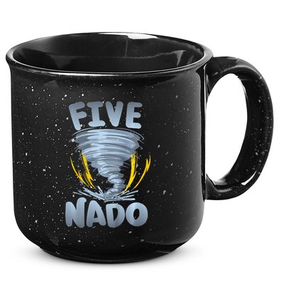 Five Nado Warning 5th Birthday Tornado Themed Birthday 15oz Campfire Ceramic Mug