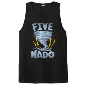 Five Nado Warning 5th Birthday Tornado Themed Birthday PosiCharge Competitor Tank