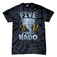 Five Nado Warning 5th Birthday Tornado Themed Birthday Tie-Dye T-Shirt