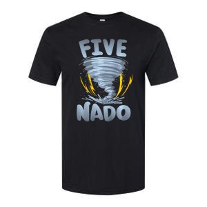 Five Nado Warning 5th Birthday Tornado Themed Birthday Softstyle CVC T-Shirt