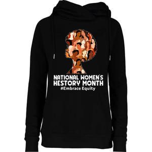 Feminist National Women History Month 2024 Embrace Equity Womens Funnel Neck Pullover Hood