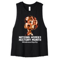 Feminist National Women History Month 2024 Embrace Equity Women's Racerback Cropped Tank