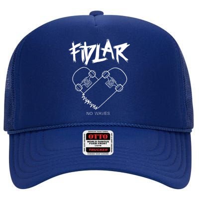 Fidlar No Waves Fans , Music High Crown Mesh Back Trucker Hat