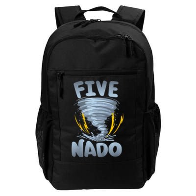 Five Nado Warning 5th Birthday Tornado Themed Birthday Daily Commute Backpack