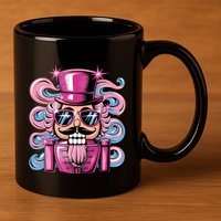 Funny Nutcracker Whats Crackin Christmas Celebration 11oz C Handle Ceramic Mug