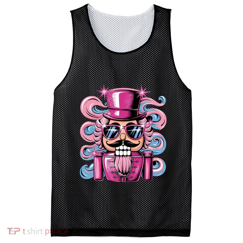 Funny Nutcracker Whats Crackin Christmas Celebration Mesh Reversible Basketball Jersey Tank