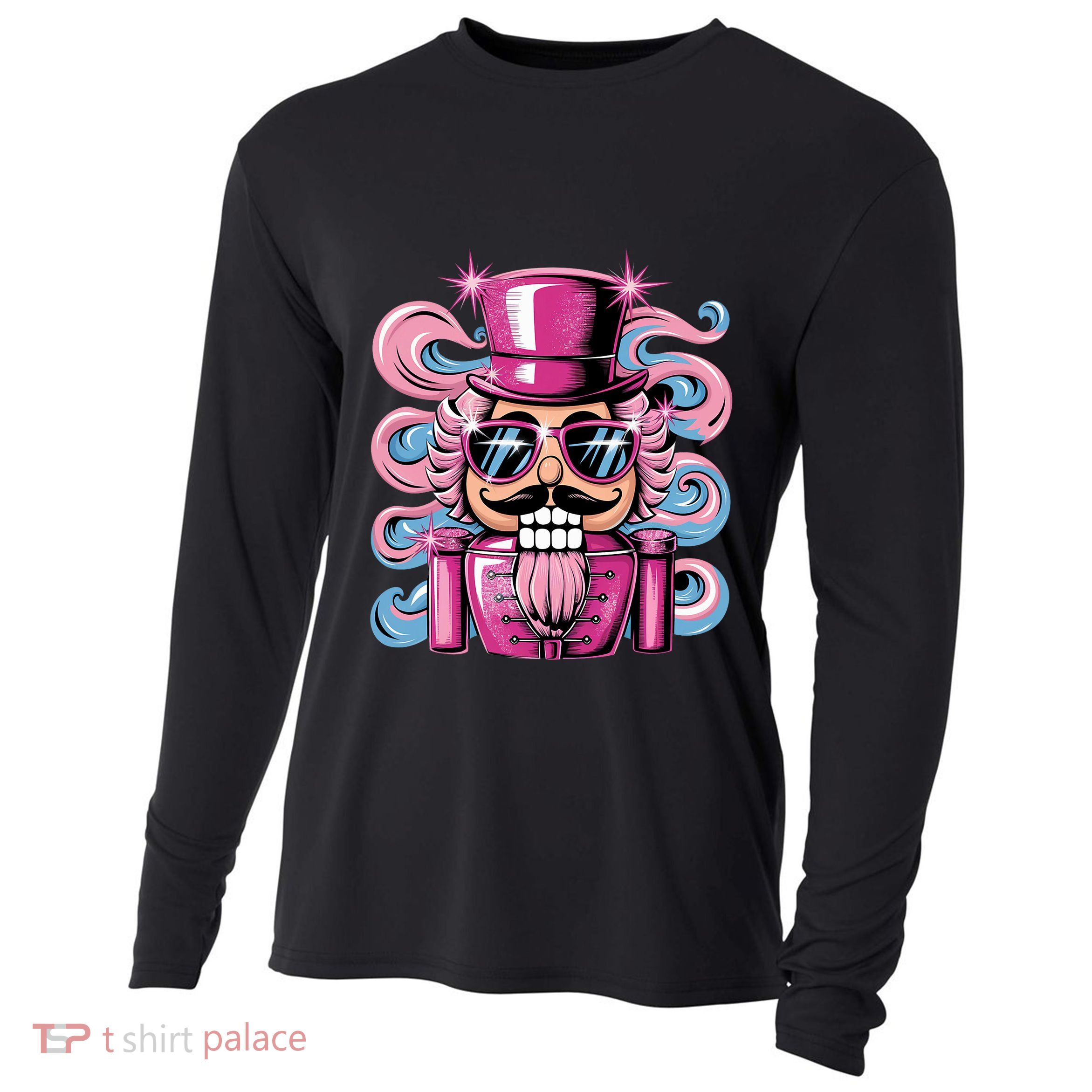 Funny Nutcracker Whats Crackin Christmas Celebration Cooling Performance Long Sleeve Crew