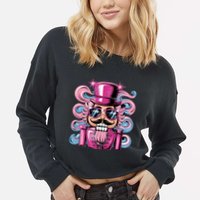 Funny Nutcracker Whats Crackin Christmas Celebration Cropped Pullover Crew