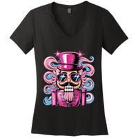 Funny Nutcracker Whats Crackin Christmas Celebration Women's V-Neck T-Shirt