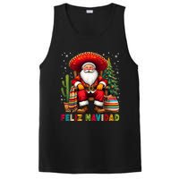 Feliz Navidad Xmas Santa Sombrero Mexican Women PosiCharge Competitor Tank