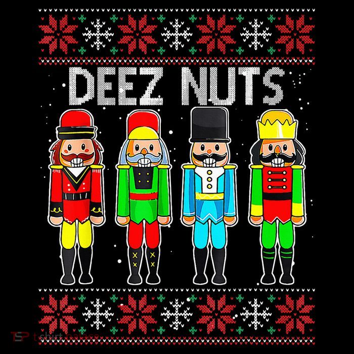 Funny Nutcracker Xmas Gifts Cute Deez Nuts Ugly Christmas Sustainable Bucket Hat