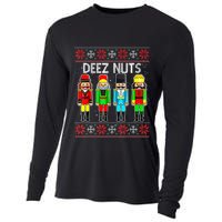 Funny Nutcracker Xmas Gifts Cute Deez Nuts Ugly Christmas Cooling Performance Long Sleeve Crew