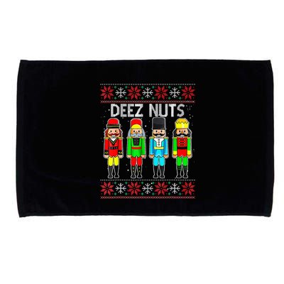 Funny Nutcracker Xmas Gifts Cute Deez Nuts Ugly Christmas Microfiber Hand Towel