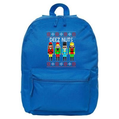 Funny Nutcracker Xmas Gifts Cute Deez Nuts Ugly Christmas 16 in Basic Backpack