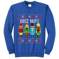 Funny Nutcracker Xmas Gifts Cute Deez Nuts Ugly Christmas Tall Sweatshirt