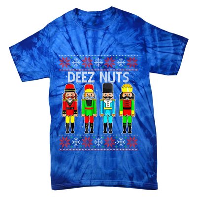 Funny Nutcracker Xmas Gifts Cute Deez Nuts Ugly Christmas Tie-Dye T-Shirt