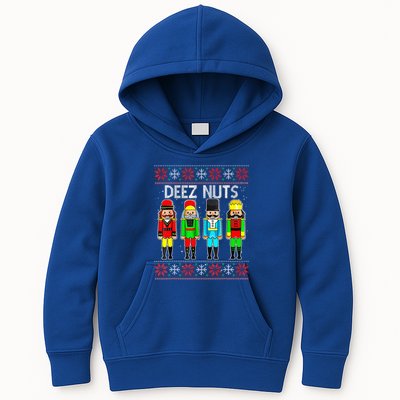 Funny Nutcracker Xmas Gifts Cute Deez Nuts Ugly Christmas Kids Hoodie