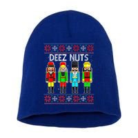 Funny Nutcracker Xmas Gifts Cute Deez Nuts Ugly Christmas Short Acrylic Beanie