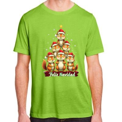 Feliz Navidad Xmas Funny Squirrel Lover Christmas Tree Great Gift Adult ChromaSoft Performance T-Shirt