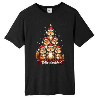 Feliz Navidad Xmas Funny Squirrel Lover Christmas Tree Great Gift Tall Fusion ChromaSoft Performance T-Shirt