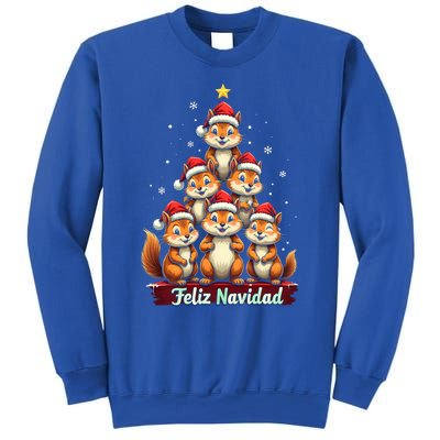 Feliz Navidad Xmas Funny Squirrel Lover Christmas Tree Great Gift Sweatshirt