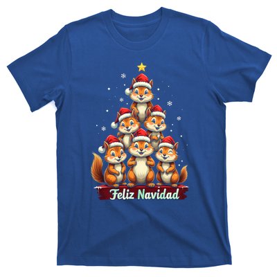 Feliz Navidad Xmas Funny Squirrel Lover Christmas Tree Great Gift T-Shirt