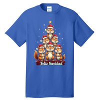 Feliz Navidad Xmas Funny Squirrel Lover Christmas Tree Great Gift Tall T-Shirt