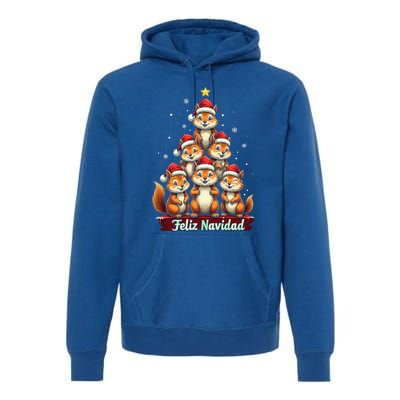 Feliz Navidad Xmas Funny Squirrel Lover Christmas Tree Great Gift Premium Hoodie