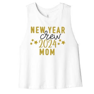 Funny New Year Crew Mom Christmas Crew Happy New Year Crew New Years Eve Women's Racerback Cropped Tank